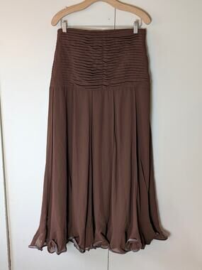 ANEWSTA Brown Strapless Dress Size Large